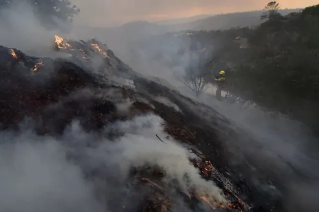 fire hillside