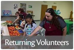 Returning volunteers